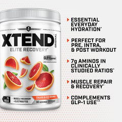 Nutrition label shows 7g BCAAs and 2.5g L-Glutamine per serving.