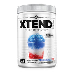 Xtend Original BCAA Powder bottle promoting recovery with 7g BCAAs.