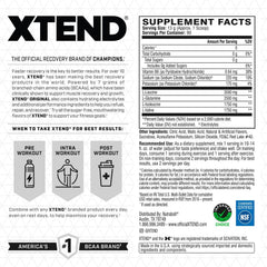 Xtend Original BCAA scoop pouring into a shaker for fast recovery.