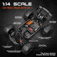 X-TMAGA adjustable shock absorbers for stable handling on rough terrain.