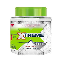 Xtreme Pro-Expert aloe vera gel application demonstrating gentle styling.