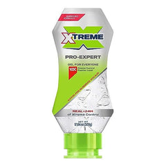 Hands applying Xtreme Pro-Expert gel for firm hold and easy styling.