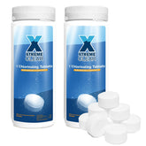 XtremepowerUS XtremeClear bottle demonstrates stabilized chlorine for lasting pool sanitization