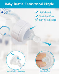 XUNICUTE medium flow Level 2 nipple demonstrates steady feeding pace