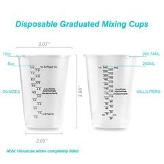 XUXU clear cups stacked neatly for quick setup and disposal.