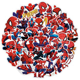XXMML Spiderman stickers pack showing 50 pieces for versatile decorating ideas