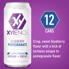 XYIENCE Blueberry Pomegranate 12-pack displays value for everyday energy needs.