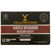 Y Yellowstone maple bourbon coffee pods for quick, single-serve mornings.