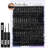 Yaiseiko lash clusters kit with 12–25mm lengths for versatile DIY lash styling.