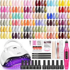 YALSYNY gel nail polish kit with UV lamp for at-home spa nails
