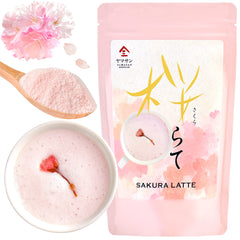 YAMASAN KYOTO UJI Sakura Latte packaging in a resealable pouch