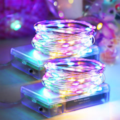 YAOZHOU pastel fairy lights in a mason jar create warm indoor ambiance.