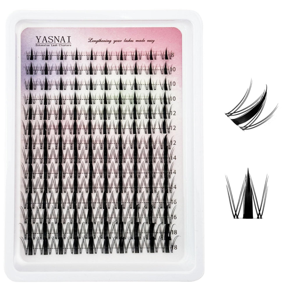 YASNAI Fairy Lash Clusters close-up for versatile manga lash styles and dramatic eyes.
