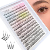 YASNAI lash clusters natural look with wispy C-curvature for subtle daily enhancement.