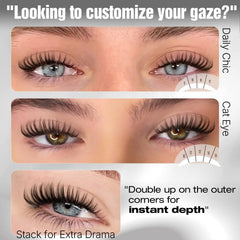 Yawamica mixed lengths enable daily chic to cat-eye transformations