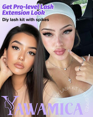 Yawamica volume lash clusters lengths 12-20mm enable soft natural to manga-inspired looks.