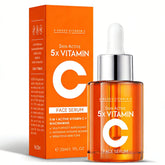 Yayabb Vitamin C Serum bottle with dropper shows quick absorption and brightness potential