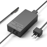 YBRUZRUB 65W Surface Pro charger front view powering a Surface device