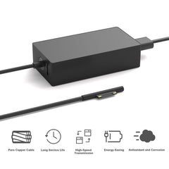 YBRUZRUB durable Surface Book charger with reliable cable