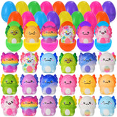 YBSOP Axolotl squishy toy inside a prefilled Easter egg for kids.