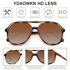 YDAOWKN UV400 lens close-up highlighting glare reduction and clarity