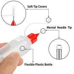 YEAJOIN blue-cap bottle helps organize liquids for quick, clean crafting.