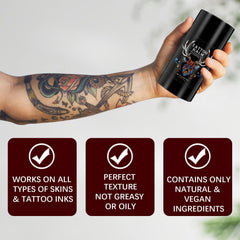Yecuce balm on an older tattoo enhances color brightness and softness.
