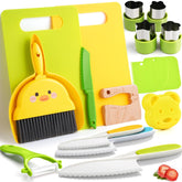 Yeeammk kids kitchen tools set with colorful utensils for safe, hands-on cooking.