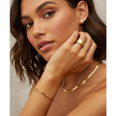 YEEZII gold jewelry set bracelets and bangles for layered looks