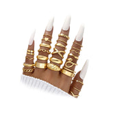YEEZII gold knuckle rings set displayed for versatile daily stacking