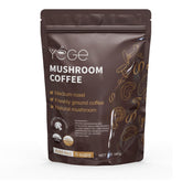YEGE mushroom coffee package front showcasing premium energy blend.