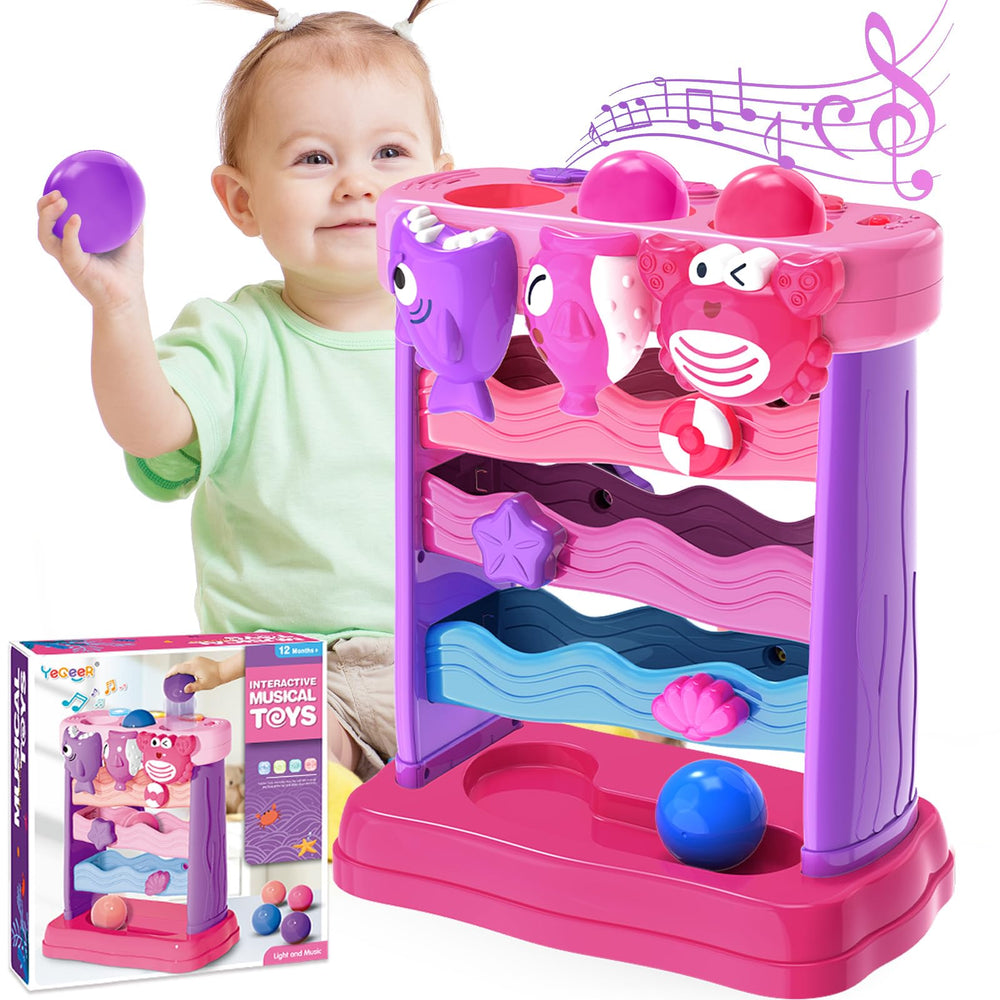 YEGEER ocean-themed toy with three marine animals to boost sensory play and color recognition.