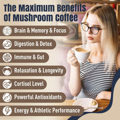 Close-up of the 11-mushroom blend fruiting bodies for balanced energy