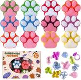 Yekery Paw Bath Bombs 12-pack packaging for gifting and kid fun.