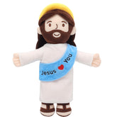 Yelakey Jesus Plush in a hugging pose for comforting hugs and joy