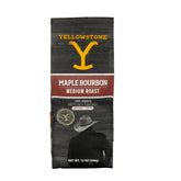 Yellowstone Maple Bourbon coffee bag, premium Arabica blend for home brewing.