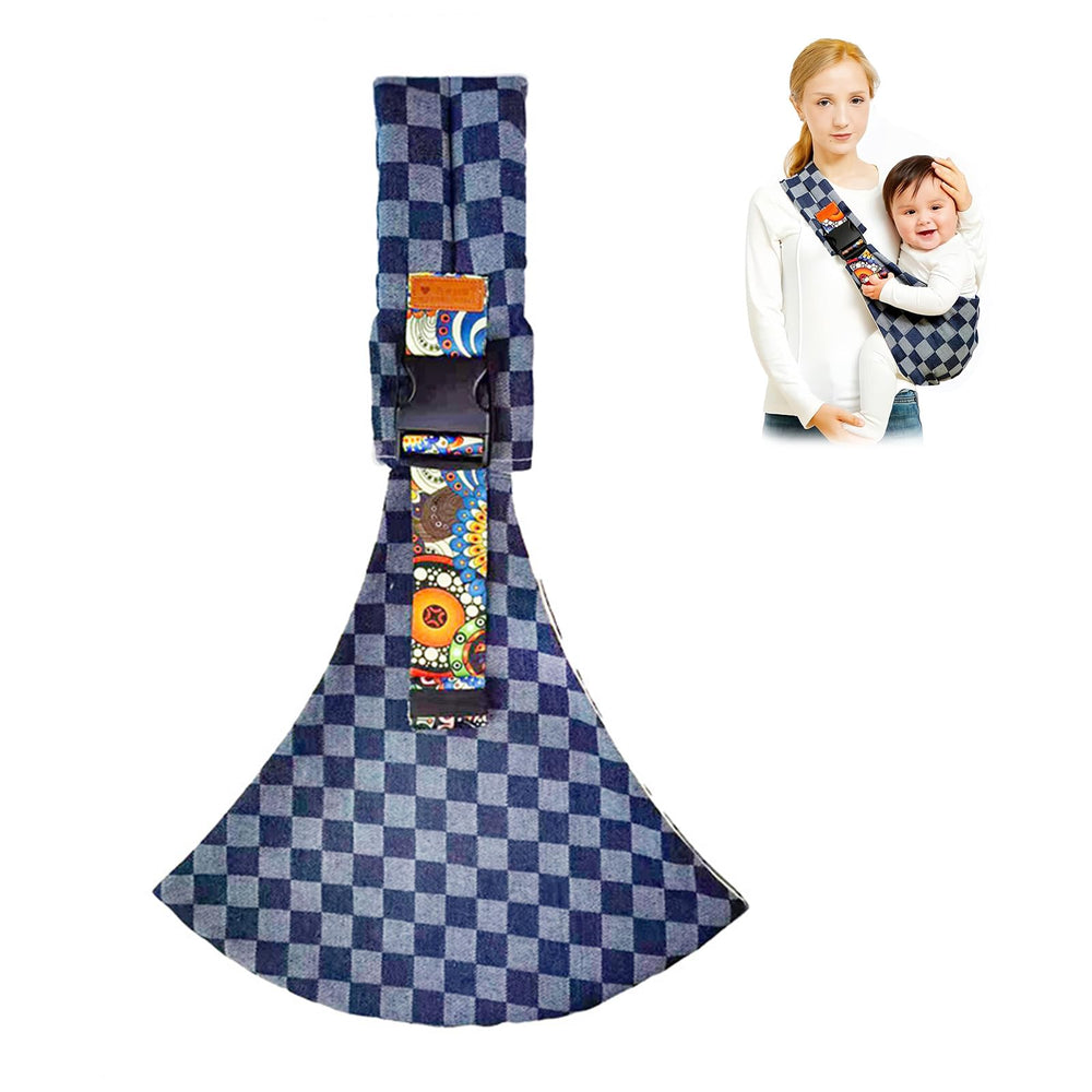 Yemyig Baby Sling Carrier front view for hands-free, secure baby wearing.