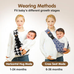 Yemyig baby sling carrier made of soft cotton for breathable comfort