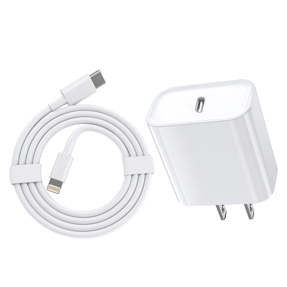 Yeptech 20W USB-C fast charger block powering an iPhone quickly