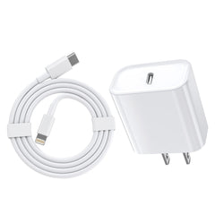 Yeptech 20W USB-C fast charger block powering an iPhone quickly