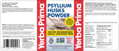 Yerba Prima Psyllium husks powder scoop for easy daily dosing.