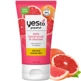 Yes To Grapefruit Daily Scrub packaging front signaling vibrant cleansing