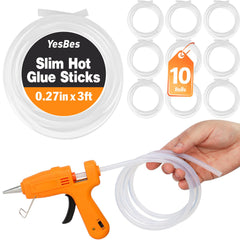 YesBes 10-pack mini glue sticks for mini guns, easy to store and use