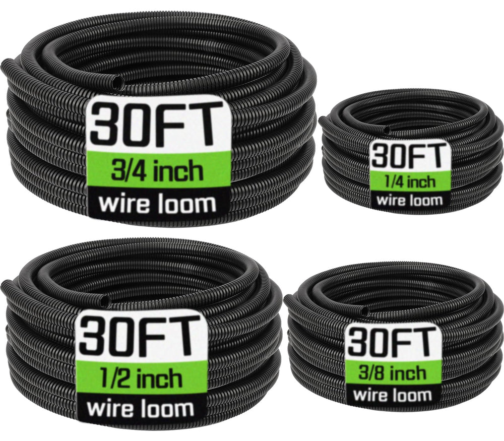 YesBes wire loom 1/4-inch inner diameter protects cables in tight under-dash installations.