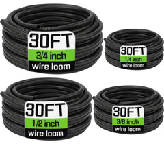 YesBes wire loom 1/4-inch inner diameter protects cables in tight under-dash installations.