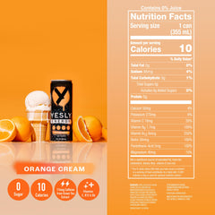 Yesly Energy Orange Cream being poured to showcase sparkling hydration