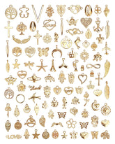 YETOOME gold charms flowers for jewelry making, ideal for necklaces or bracelets.