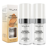 YEUGSCKA color changing foundation pack shot demonstrates shade transformation for daily wear.