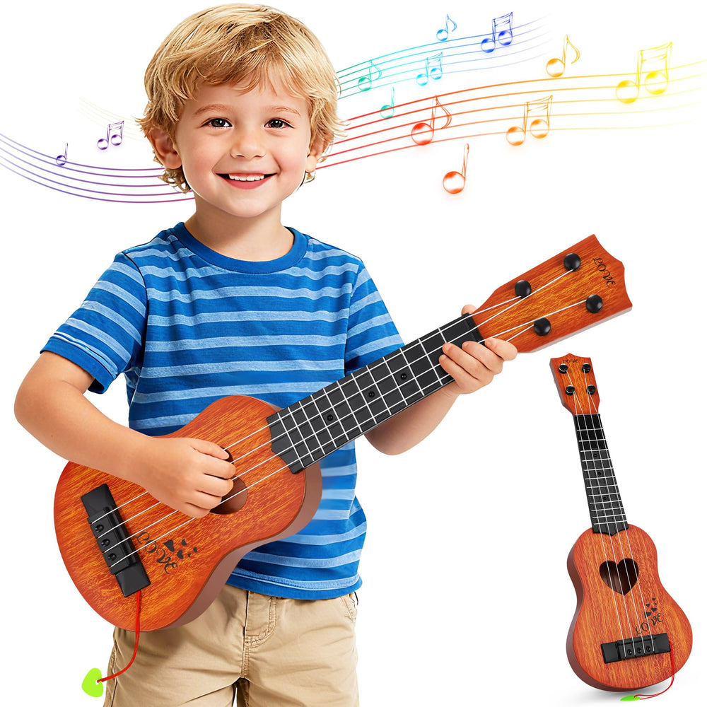 YEZI Classical Ukulele for Kids front view, highlighting compact size for early music exploration.