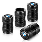 YHEESHIGN tire valve stem caps in black 4-pack for universal fit and corrosion resistance.